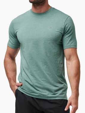 Travis Mathew Scenic Vista Logo T-shirt Heather Silver Pine Color Medium